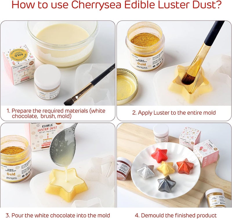 Cherrysea Silver Edible Luster Dust - 10g - Image 5